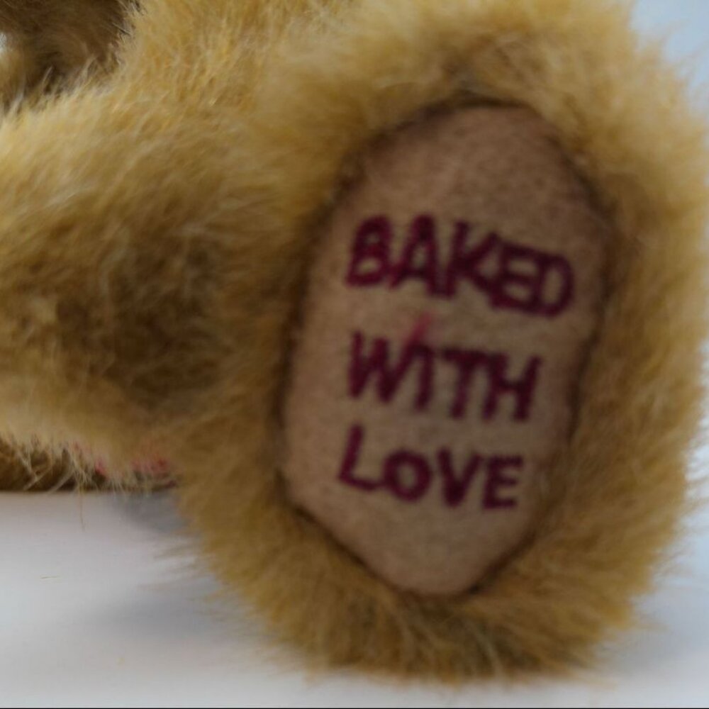 Boyds Baked With Love Plush Bear 8in with Plaid Apron & Bow Collectible - Picture 8 of 8